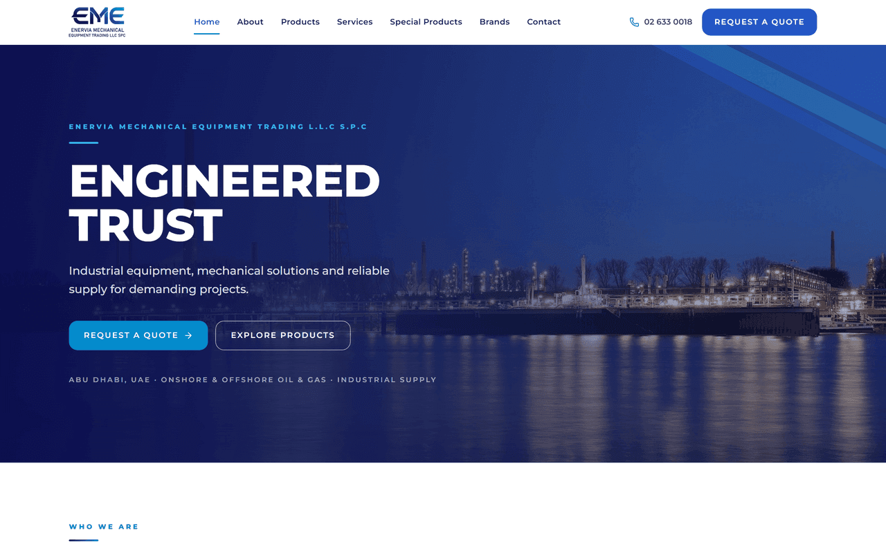 Enervia website
