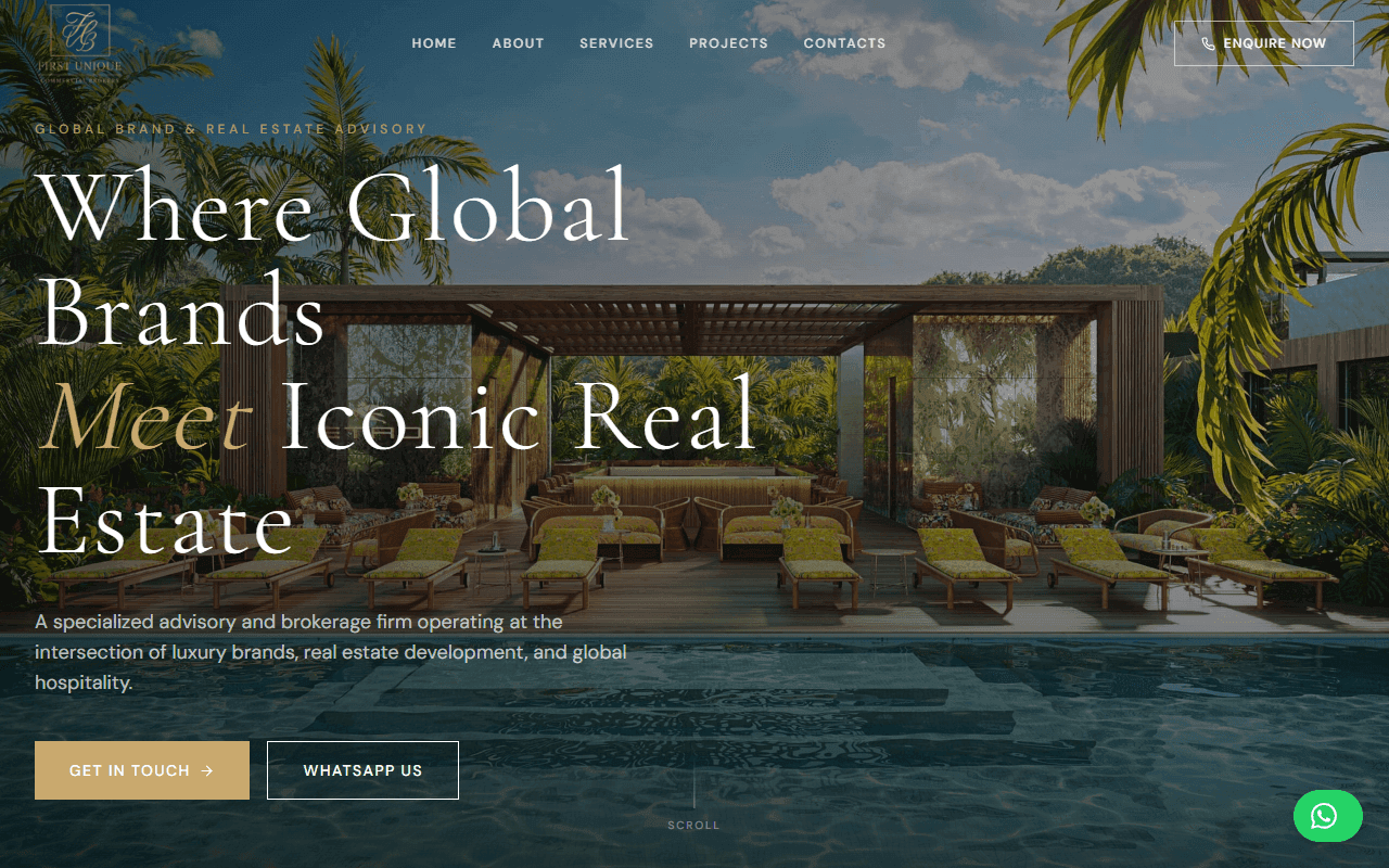 First Unique Commercial Brokers website